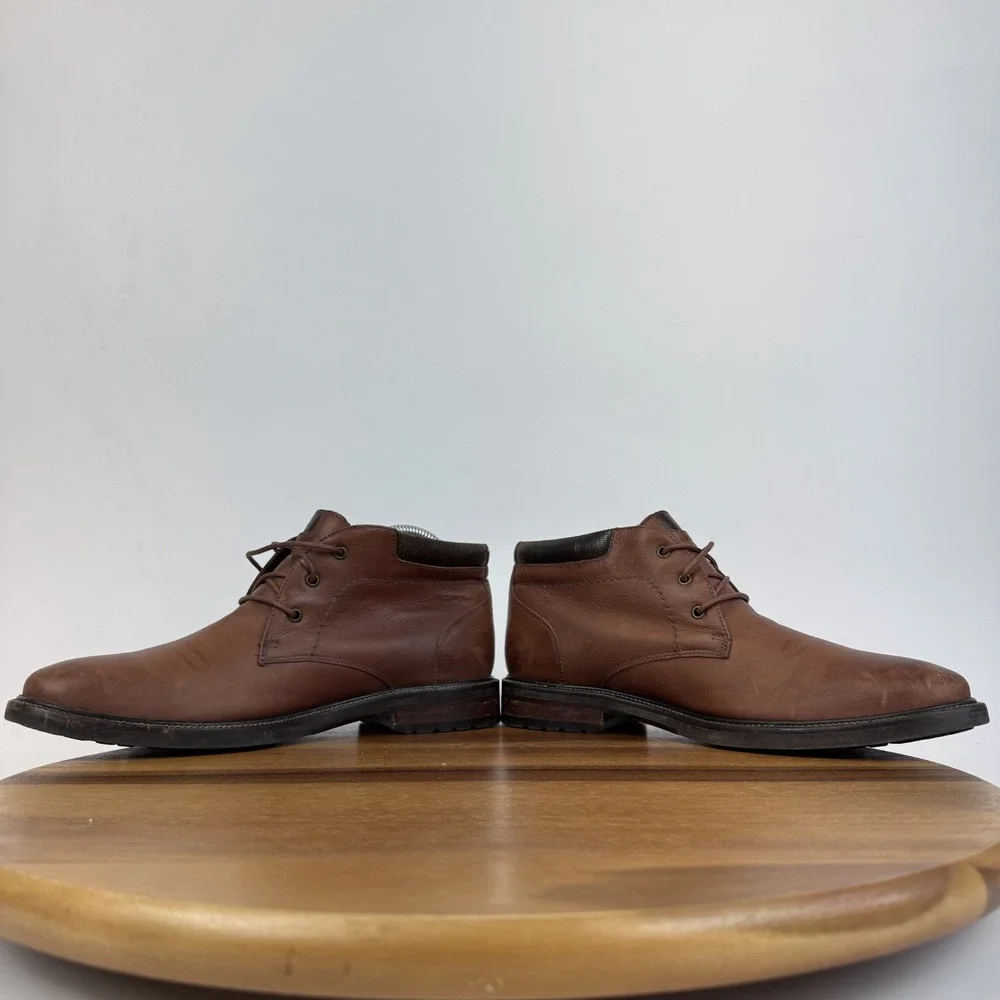 Mens Johnston & Murphy 1850 Brown Leather Formal Chukka Ankle Boots Size 8 M GUC